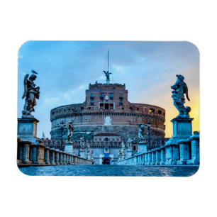 Ponte Sant'Angelo im Morgengrauen - Rom Italien Magnet