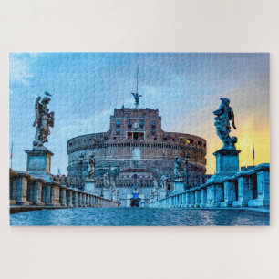 Ponte Sant'Angelo im Morgengrauen - Rom Italien Puzzle