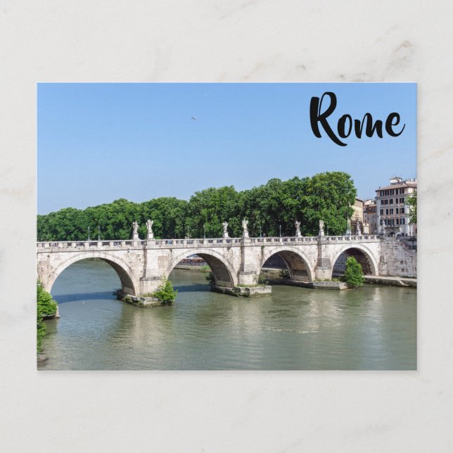 Ponte Sant'Angelo in Rom - Italien Postkarte (Vorderseite)