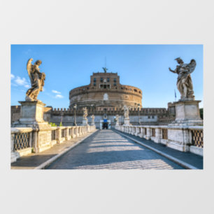 Ponte und Castel Sant'Angelo - Rom, Italien Fensteraufkleber