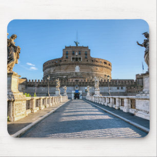 Ponte und Castel Sant'Angelo - Rom, Italien Mousepad