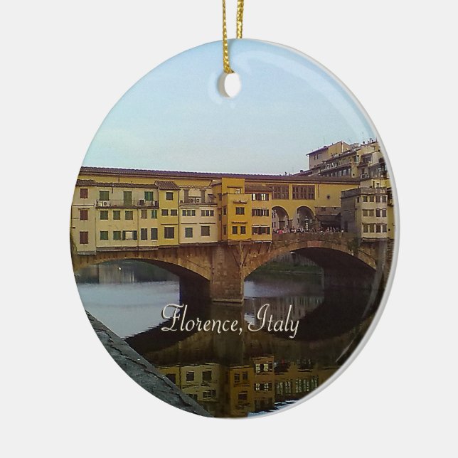 Ponte Vecchio altes Geschenk Brücken-Florenz Keramikornament (Links)
