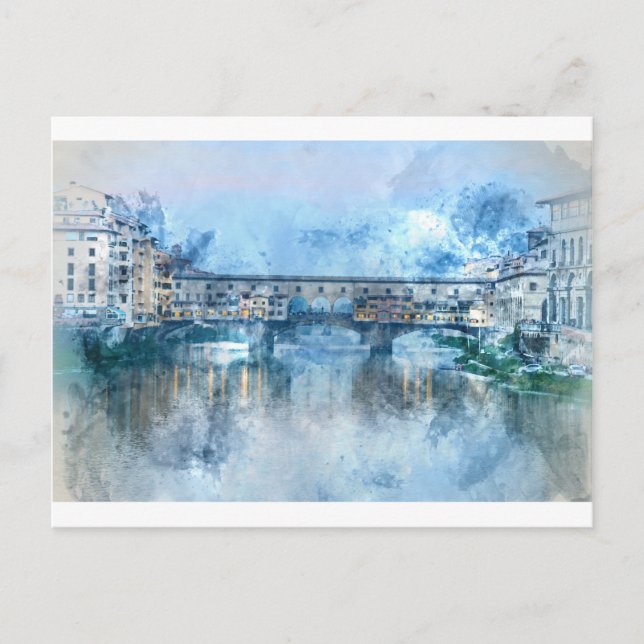Ponte Vecchio am Arno in Florenz, Italien Postkarte (Vorderseite)