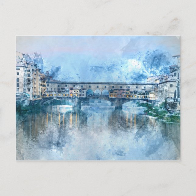 Ponte Vecchio am Arno in Florenz, Italien Postkarte (Vorderseite)
