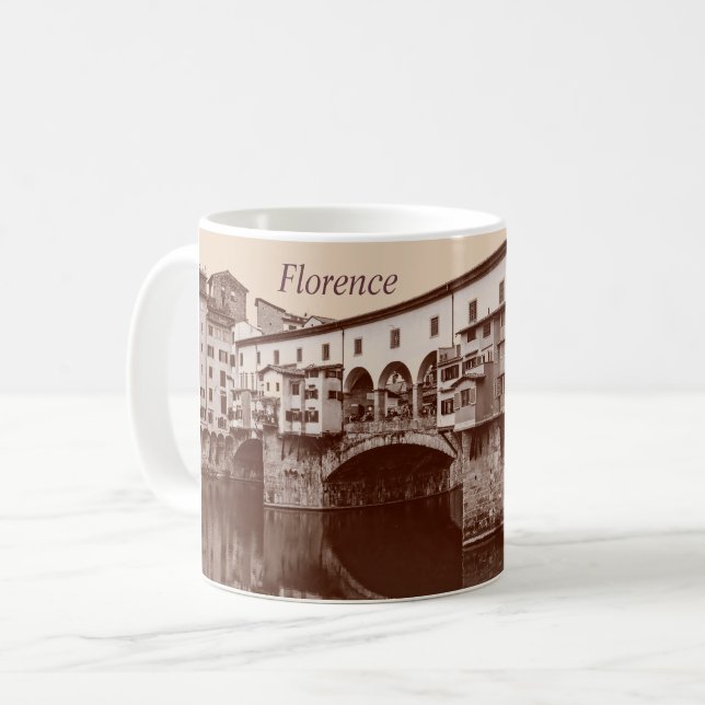 Ponte Vecchio Brown Café Tasse (Vorderseite Links)