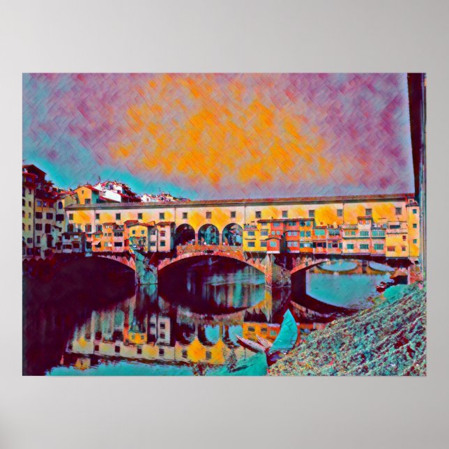 Ponte Vecchio Card Poster (Vorne)