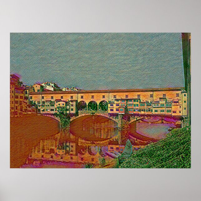 Ponte Vecchio Card Poster (Vorne)