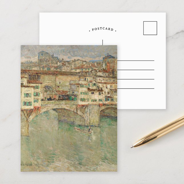 Ponte Vecchio | Childe Hassam Postkarte (Von Creator hochgeladen)