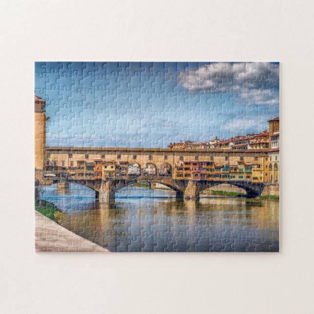 Ponte Vecchio Florence Italien Foto Puzzle (Horizontal)
