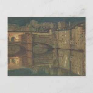 Ponte Vecchio, Florenz (Öl auf Leinwand) Postkarte