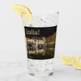 Ponte Vecchio Night Scene Reflektion Arno River Glas