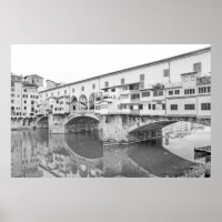 Ponte Vecchio Schwarz-Weiß-Skizze