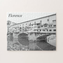 Ponte Vecchio Schwarzweiss-Skizze Puzzle