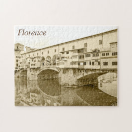 Ponte Vecchio Sepia-Skizze Puzzle