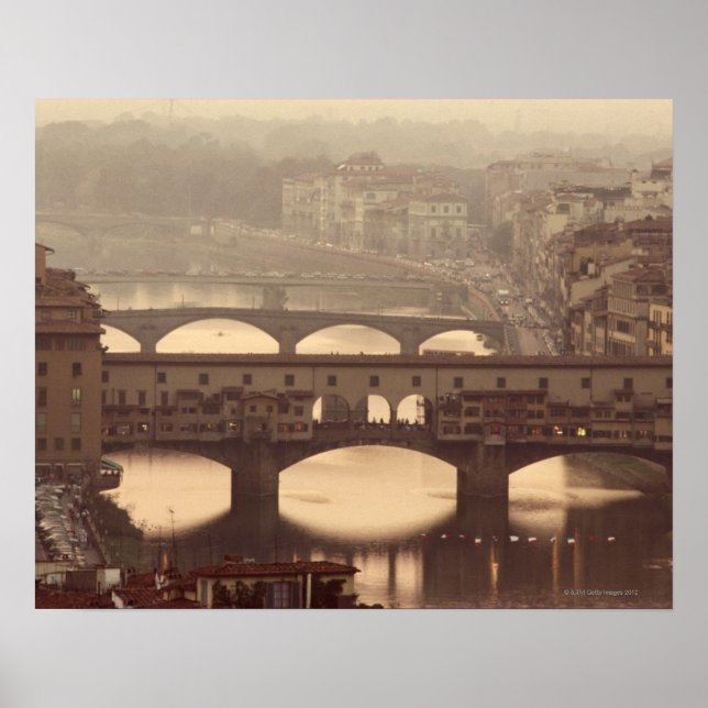 Ponte Vecchio und Arno Poster (Vorne)