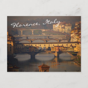 Ponte Vecchio und Brücken von Florenz, Italien Postkarte