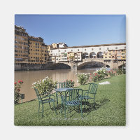 Ponte Vecchio und Tisch am Arno Rive