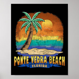 Ponte Vedra Beach Florida Vintage abgenutzt Souven Poster