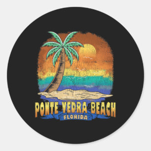 Ponte Vedra Beach Florida Vintage abgenutzt Souven Runder Aufkleber