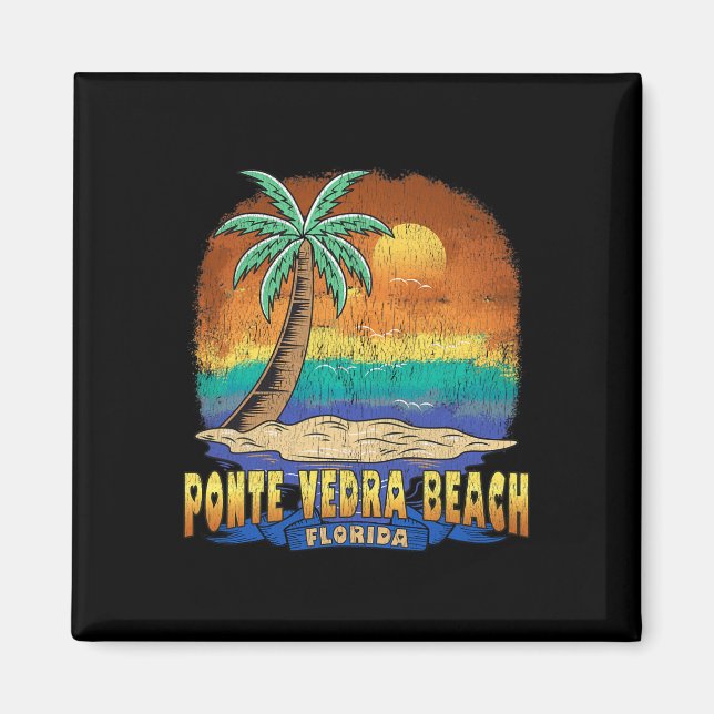 Ponte Vedra Beach Florida Vintages Seeblick Magnet (Vorne)