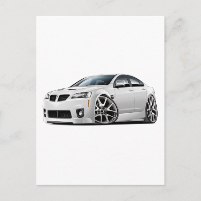 Pontiac G8 GXP Weißwagen Postkarte (Vorderseite)