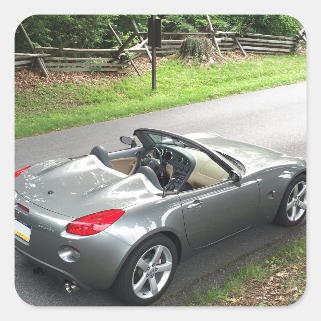 Pontiac Solstice Quadratischer Aufkleber (Vorderseite)