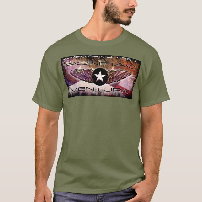 Pontiac Ventura Winged-Stern verblaßte T-Shirt (Vorderseite)