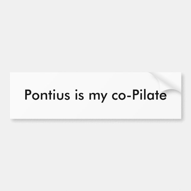 Pontius ist mein CoPilatus Autoaufkleber (Vorne)