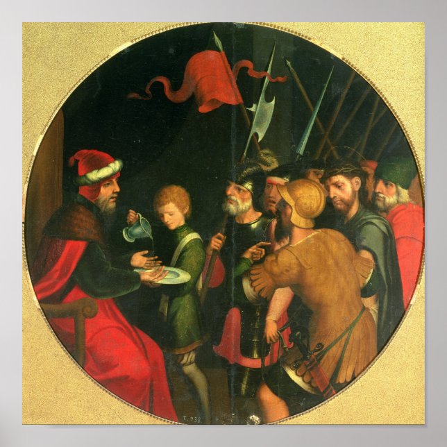 Pontius Pilate wäscht sich die Hände Poster (Vorne)