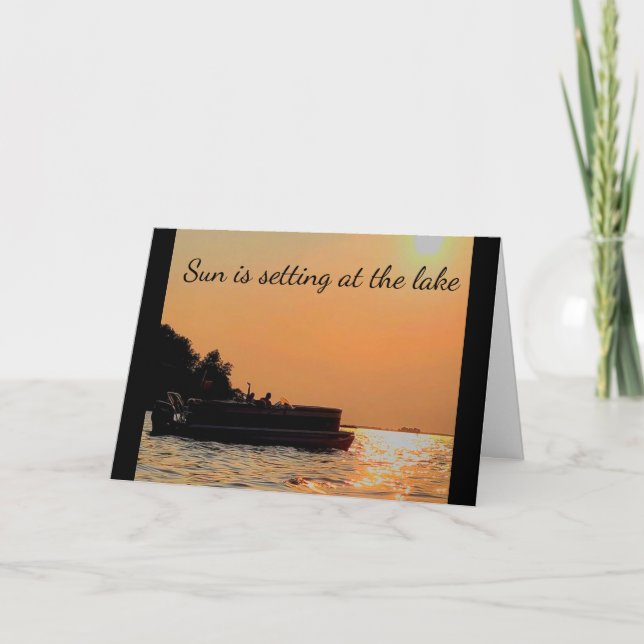 **PONTOON AUF DER SEE** GEBURTSTAGSKARTE KARTE (Vorderseite)