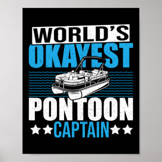 Pontoon Boat Boating Party World's am besten Ponto Poster