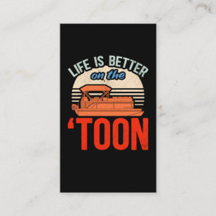 Pontoon Boat Captain Boat Visitenkarte