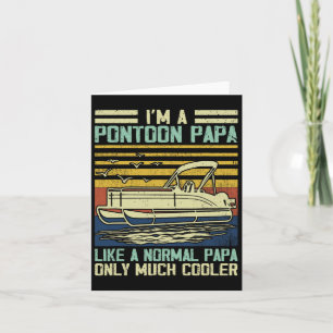 Pontoon Boat Captain Vater Papa Gag Pontooning Boa Karte
