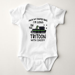 Pontoon Boat Ich fahre mit Daddy auf den Triton Baby Strampler