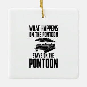 Pontoon Boat Keramikornament