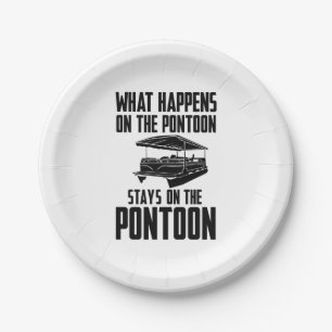 Pontoon Boat Pappteller