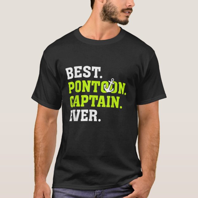Pontoon Boat Party Funny Best Pontoon Kapitän je T-Shirt (Vorderseite)