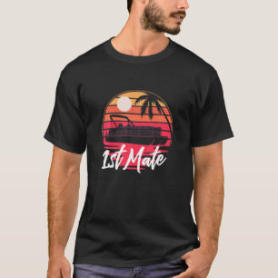 Pontoon Boot Matching Schiff Rank Familie Pontoon T-Shirt