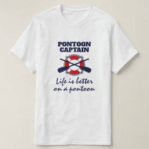 Pontoon Bootsführer T - Shirt mit lustigem Zitat