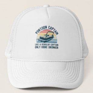 Pontoon Captain Betrunkener Funny Gift Truckerkappe