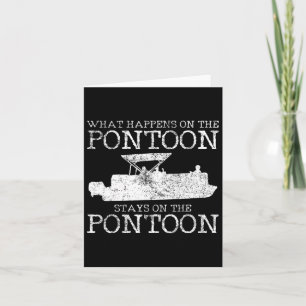Pontoon Captain Boating Geschenk 1 Karte