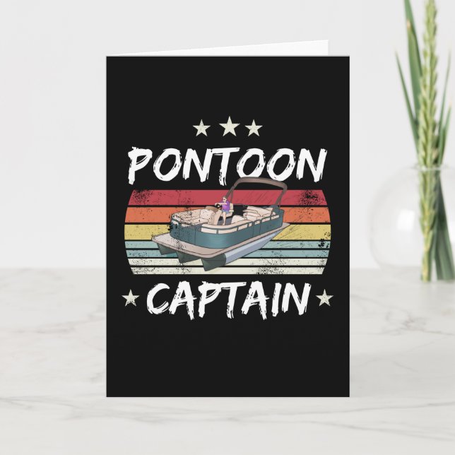 Pontoon Captain Boating Pontooning Gift Karte (Vorderseite)
