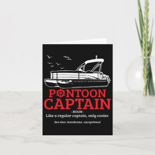Pontoon Captain Definition Funny Pontoon Boot Karte