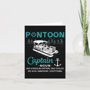 Pontoon Captain Definition Funny Pontoon Boot Karte