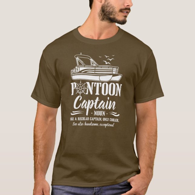 Pontoon Captain Definition Funny Pontoon Boot T-Shirt (Vorderseite)