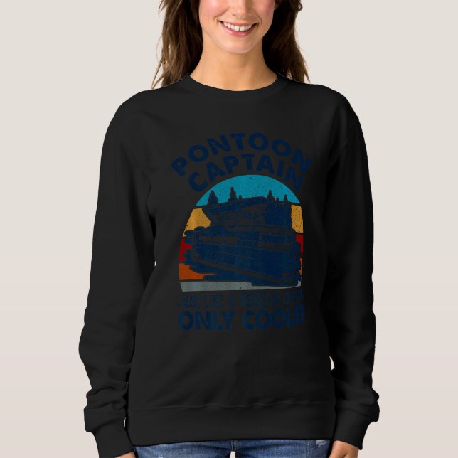 Pontoon Captain genau wie ein normaler Captain nur Sweatshirt (Vorderseite)