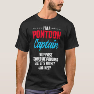 Pontoon Captain Sailing Sailboat Sailor 24 T-Shirt