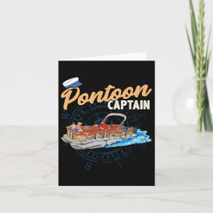 Pontoon Captain Tee Shirt Funny Pontoon Boot Karte