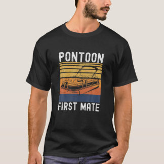 Pontoon Captain Vintag Retro Pontooning Pontoon F T-Shirt