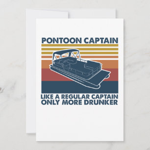 Pontoon Captain wie ein regulärer Captain Betrunke Dankeskarte